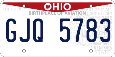 OH license plate GJQ5783