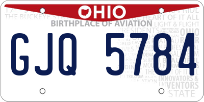OH license plate GJQ5784