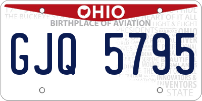 OH license plate GJQ5795