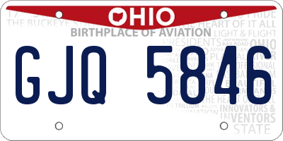 OH license plate GJQ5846
