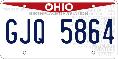 OH license plate GJQ5864