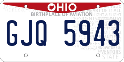 OH license plate GJQ5943