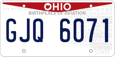 OH license plate GJQ6071