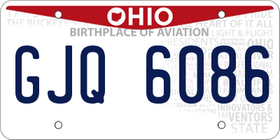 OH license plate GJQ6086