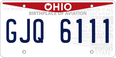 OH license plate GJQ6111