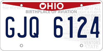 OH license plate GJQ6124