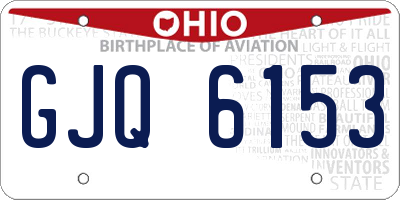 OH license plate GJQ6153