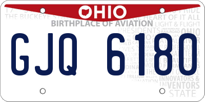 OH license plate GJQ6180