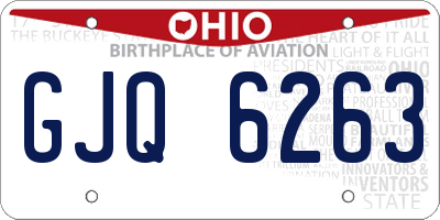 OH license plate GJQ6263