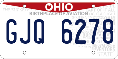 OH license plate GJQ6278