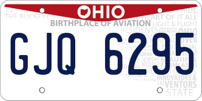 OH license plate GJQ6295