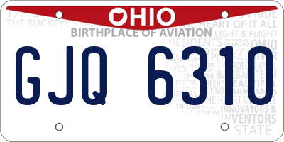 OH license plate GJQ6310