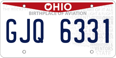 OH license plate GJQ6331