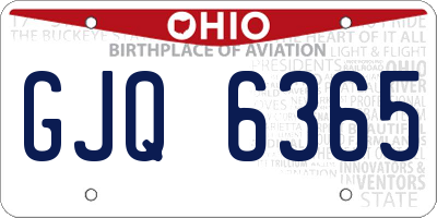OH license plate GJQ6365