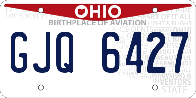 OH license plate GJQ6427