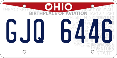 OH license plate GJQ6446