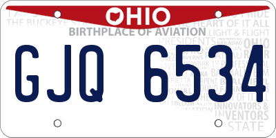 OH license plate GJQ6534
