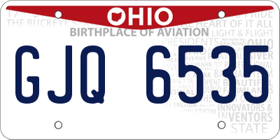 OH license plate GJQ6535