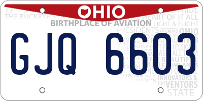 OH license plate GJQ6603