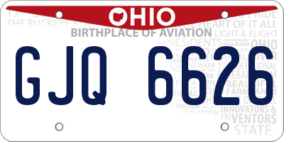 OH license plate GJQ6626