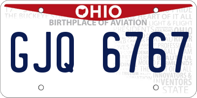 OH license plate GJQ6767