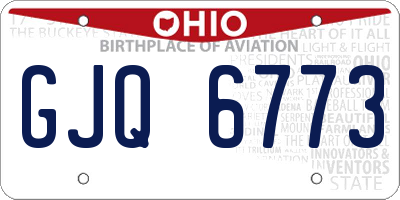 OH license plate GJQ6773
