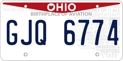 OH license plate GJQ6774