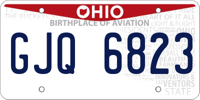 OH license plate GJQ6823