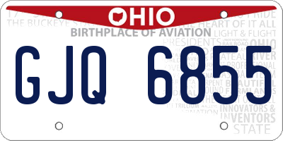 OH license plate GJQ6855