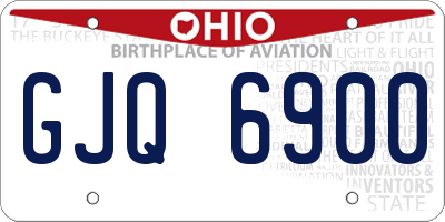 OH license plate GJQ6900