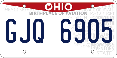 OH license plate GJQ6905