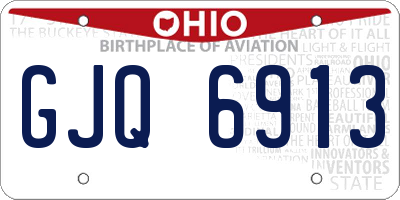 OH license plate GJQ6913