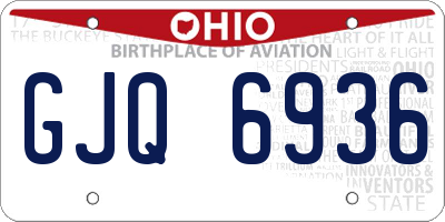 OH license plate GJQ6936