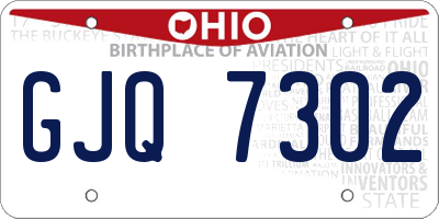 OH license plate GJQ7302