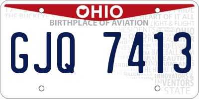 OH license plate GJQ7413