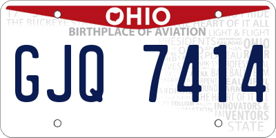 OH license plate GJQ7414