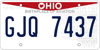 OH license plate GJQ7437