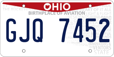 OH license plate GJQ7452