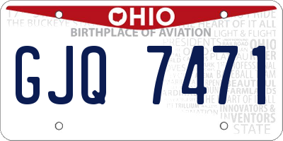 OH license plate GJQ7471