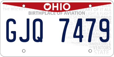 OH license plate GJQ7479