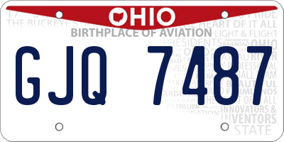 OH license plate GJQ7487
