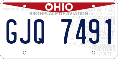 OH license plate GJQ7491