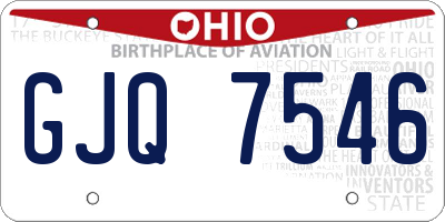 OH license plate GJQ7546