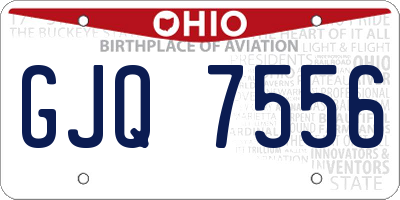 OH license plate GJQ7556