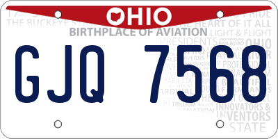 OH license plate GJQ7568