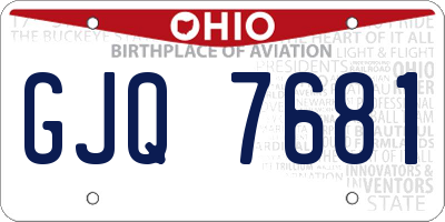 OH license plate GJQ7681