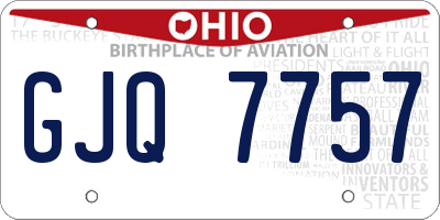 OH license plate GJQ7757