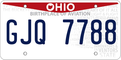 OH license plate GJQ7788