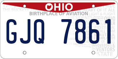 OH license plate GJQ7861