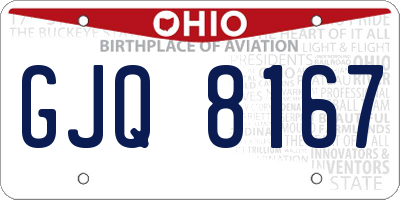 OH license plate GJQ8167